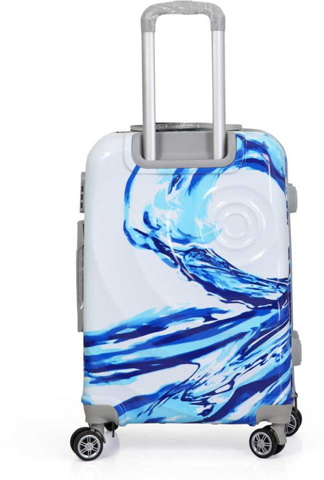 Hard Body Set of 4 Luggage - Polycarbonate Blue 2Pc set Trolley Bag with 2Pc Vanity (55 ltr) - Blue