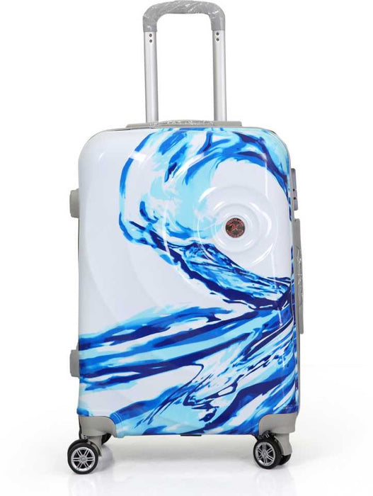 Hard Body Set of 4 Luggage - Polycarbonate Blue 2Pc set Trolley Bag with 2Pc Vanity (55 ltr) - Blue