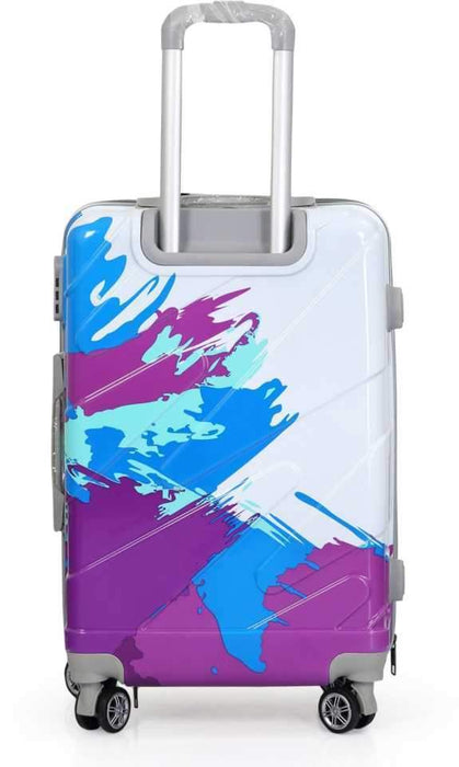 Hard Body Set of 4 Luggage - Polycarbonate Purple 2Pc set Trolley Bag with 2Pc Vanity (55 ltr) - Purple