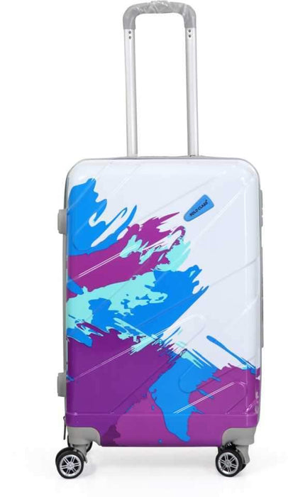 Hard Body Set of 4 Luggage - Polycarbonate Purple 2Pc set Trolley Bag with 2Pc Vanity (55 ltr) - Purple