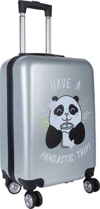 Small Cabin Luggage (56 cm) - Panda Grey 56 cms Hard - Grey