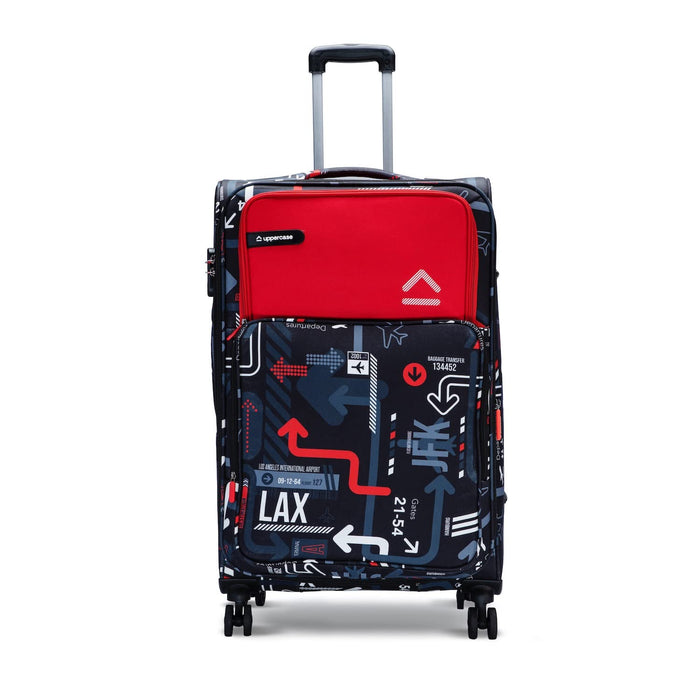 Cabin JFK Luggage Trolley 6000EST1RED, Dust Resistant Travel Bag Made of Premium Sustainable Material, 2500 Days Warranty (Red)