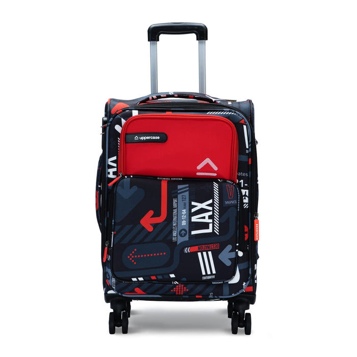 Cabin JFK Luggage Trolley 6000EST1RED, Dust Resistant Travel Bag Made of Premium Sustainable Material, 2500 Days Warranty (Red)