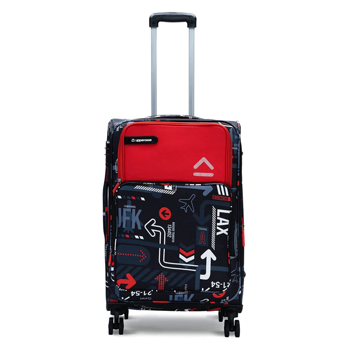 Cabin JFK Luggage Trolley 6000EST1RED, Dust Resistant Travel Bag Made of Premium Sustainable Material, 2500 Days Warranty (Red)