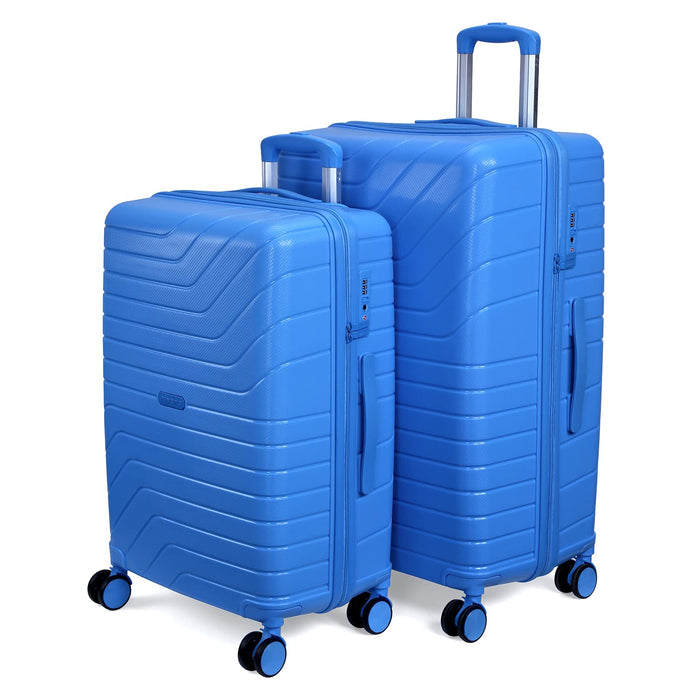 Tuscany 20, 24 inch, Set of 2, Polypropylene Luggage, Hard-Sided, (Pink 55 and 65 cms) Trolley Bag