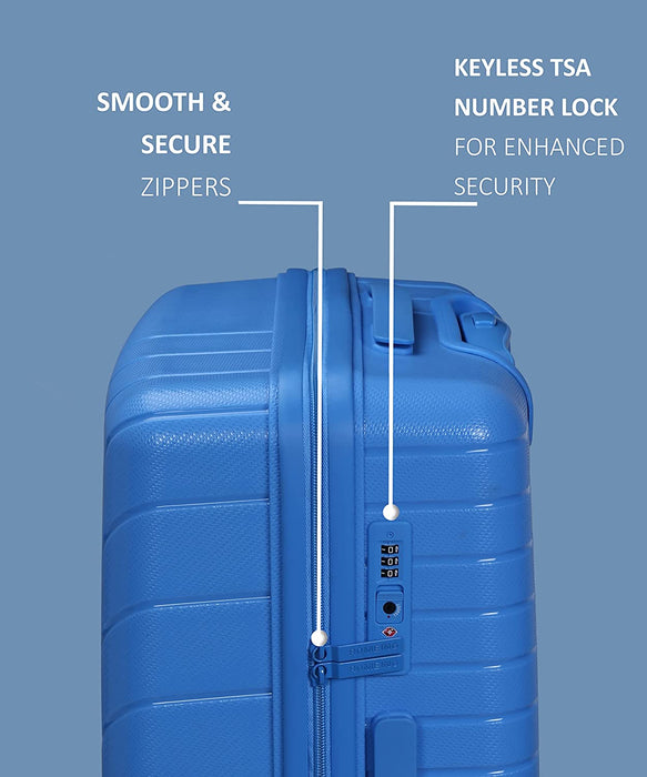 Tuscany 20, 24 inch, Set of 2, Polypropylene Luggage, Hard-Sided, (Pink 55 and 65 cms) Trolley Bag