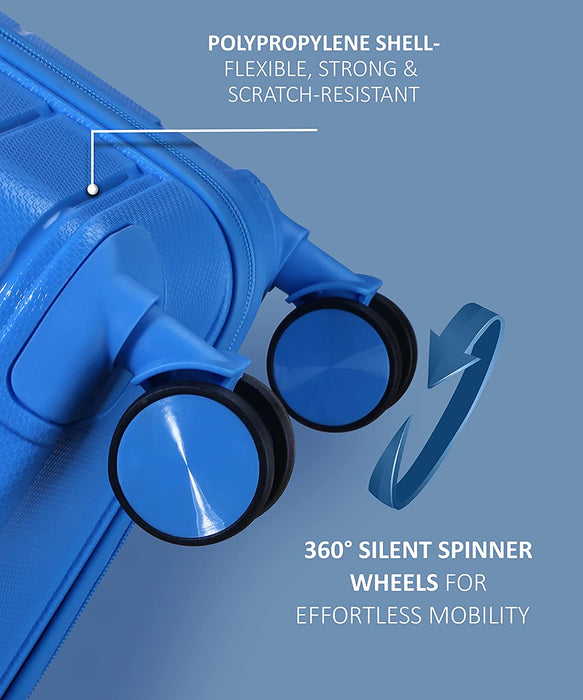 Tuscany 20, 24 inch, Set of 2, Polypropylene Luggage, Hard-Sided, (Pink 55 and 65 cms) Trolley Bag