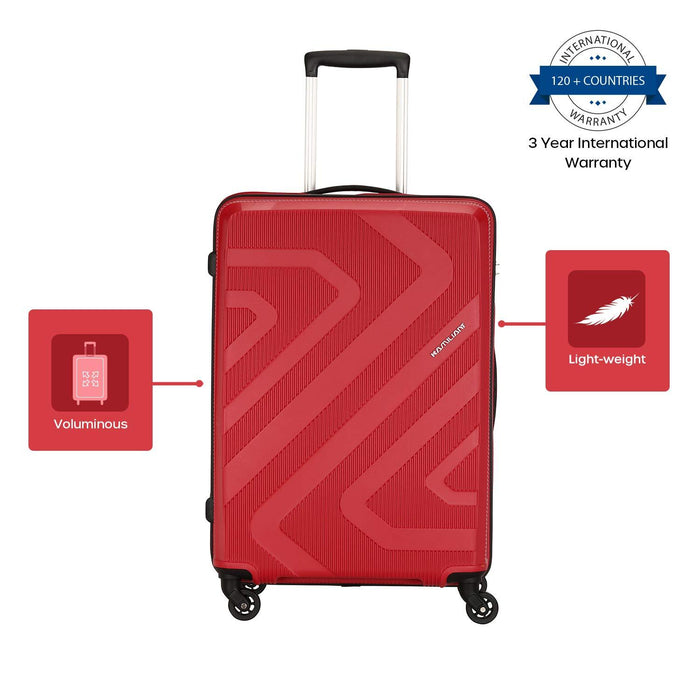 Polypropylene 79 cms RUBY RED Hardsided Check-in Luggage