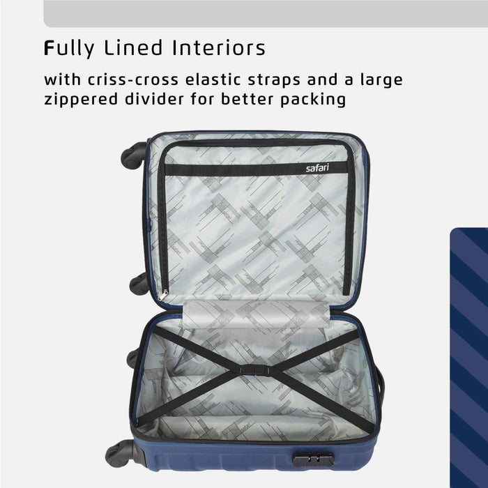 Polycarbonate 53 cms Midnight Blue Hardsided Cabin Luggage