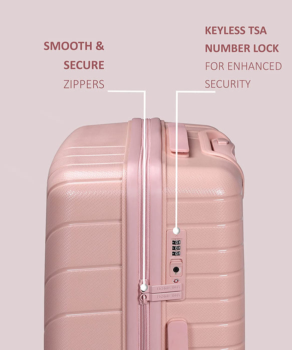 Tuscany 20, 24 inch, Set of 2, Polypropylene Luggage, Hard-Sided, (Pink 55 and 65 cms) Trolley Bag